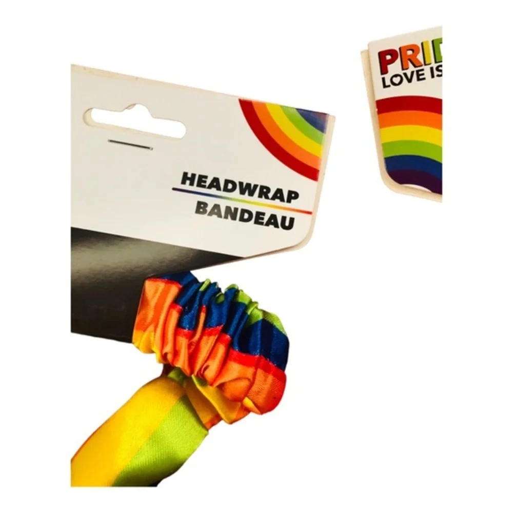 2pack‎ PRIDE rainbow headband head wrap hair scarf elastic hair accessories FREE